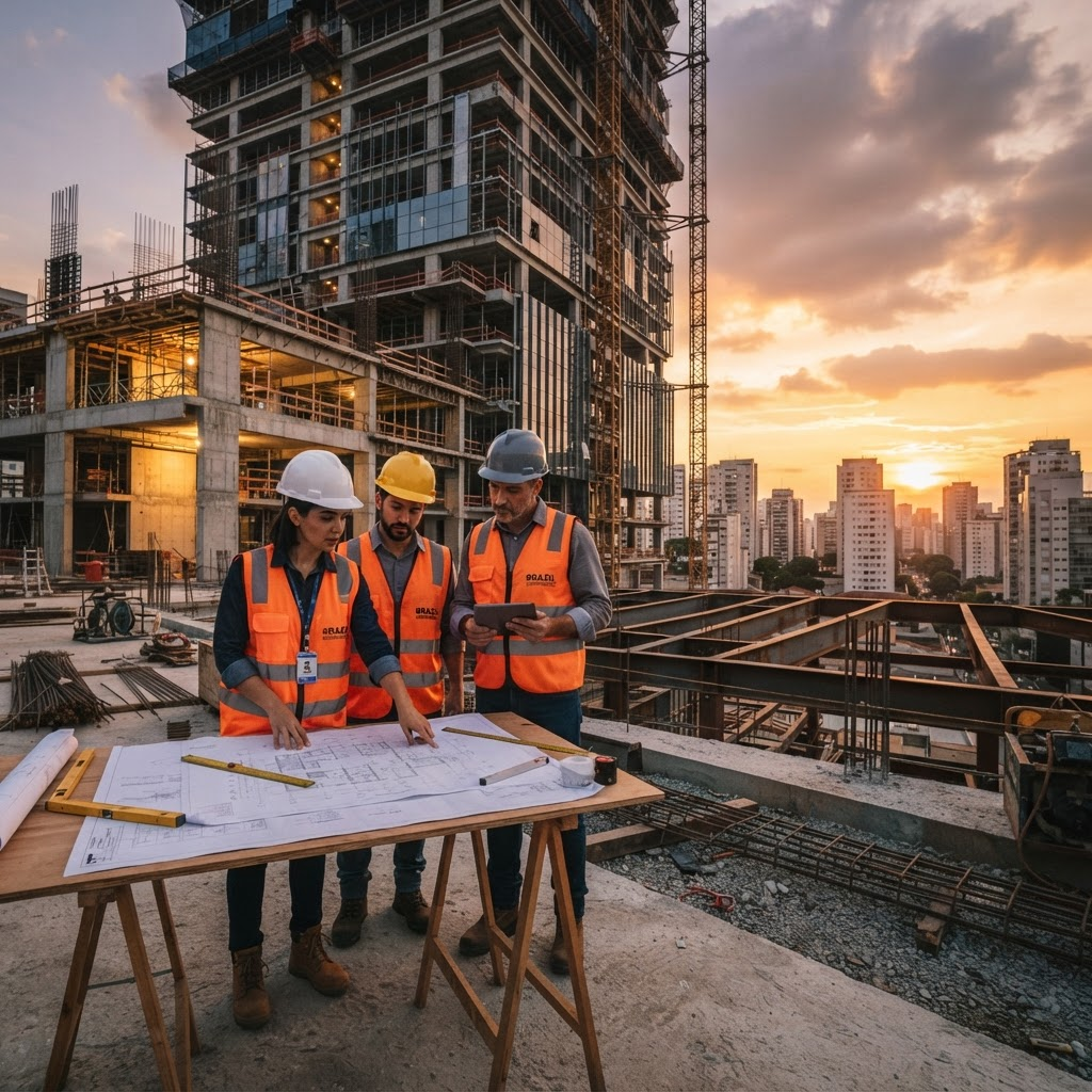 Obra de construção civil de alto padrão